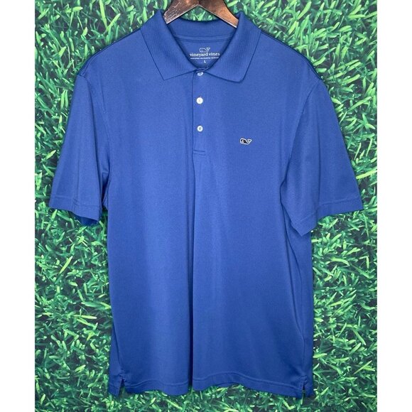 Vineyard Vines Men’s Blue Polo Golf Poly Spandex Short Sleeve Shirt Large - Picture 2 of 4